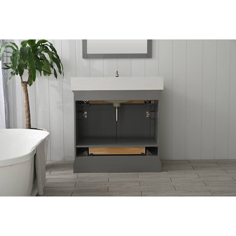 Milano 36" Single Vanity in Gray