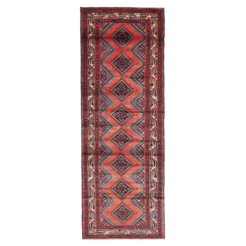 ECARPETGALLERY Hand-knotted Konya Anatolian Light Red Wool Rug - 3'4 x 9'11