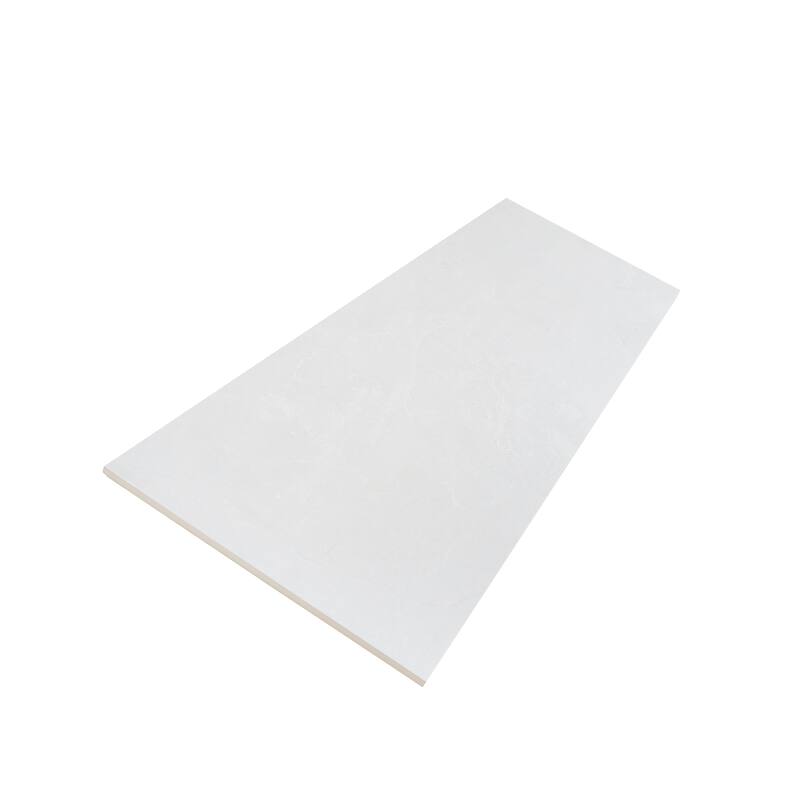 Imprint 16x48 in. Soft Cloud White Matte Ceramic Soft Vein Large Wall and Floor Tile (15.5 sq ft/case, 3-Pack)