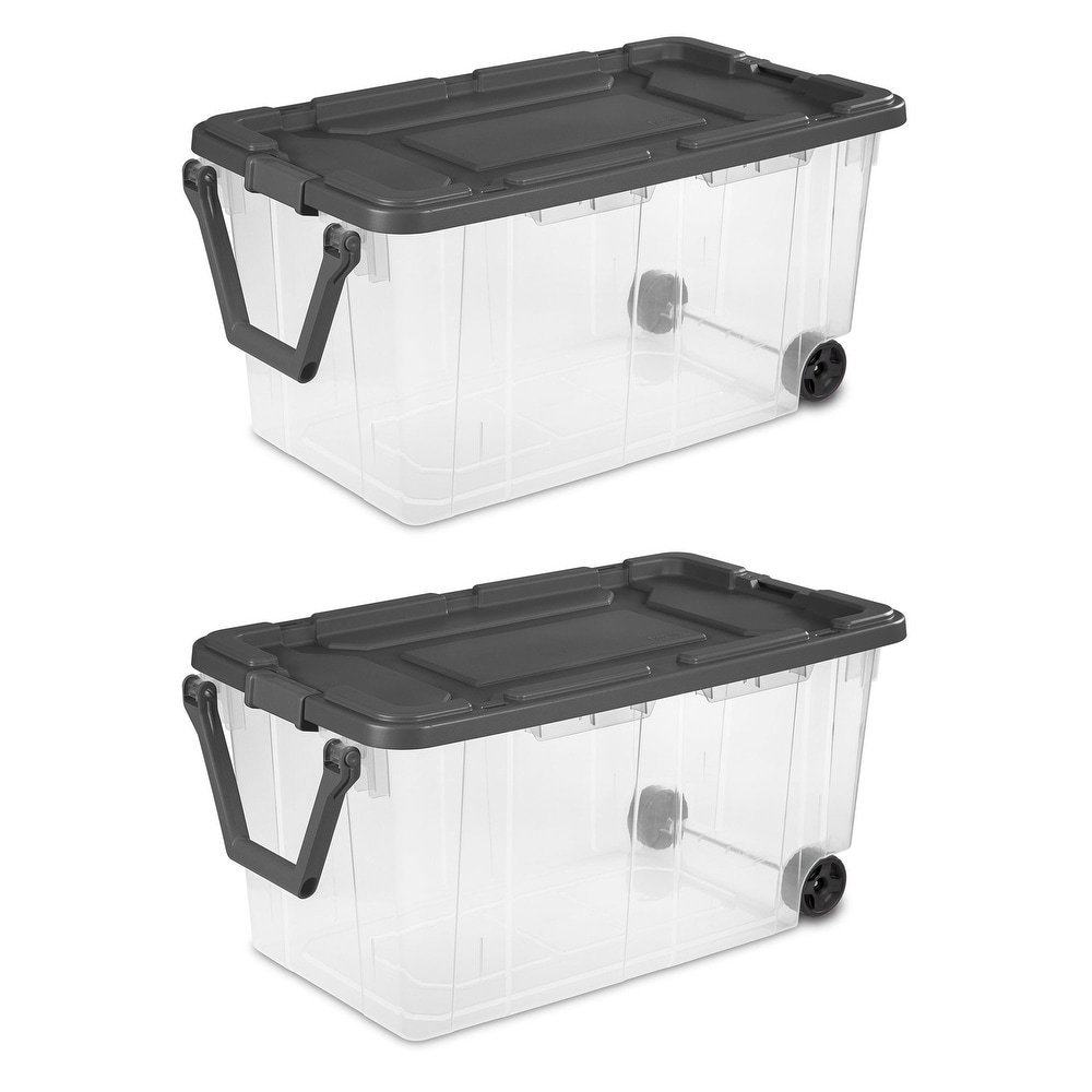 Sterilite 56 Quart Latching Stackable Wheeled Storage Container w/ Lid, (4  Pack) - 5.25 - Bed Bath & Beyond - 35357033
