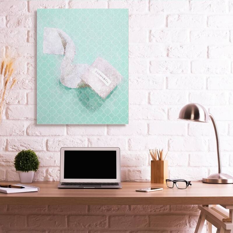 Stupell Luxe Toilet Paper over Geometric Tile Designer Detail Canvas Wall Art Design By Ziwei Li