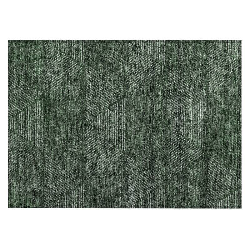 Machine Washable Indoor/ Outdoor Chantille Contemporary Prism Rug