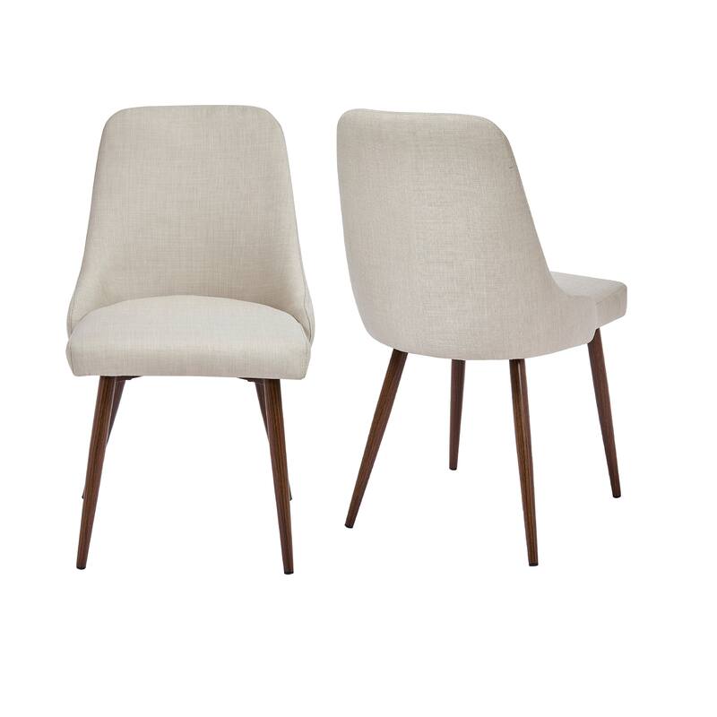 Upholstery Side Dining Chair Set of 2 - Beige