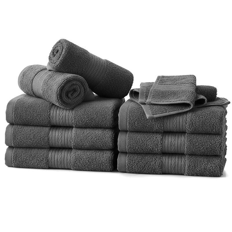 Luxurious Cotton 600GSM Soft Wash Cloths 12X12 Inch by Ample Decor - 10 Pcs