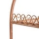 preview thumbnail 27 of 53, SAFAVIEH Amaris Victorian Wrought Iron 4-Tier Outdoor Bakers Rack. - 25" W x 15" D x 63" H