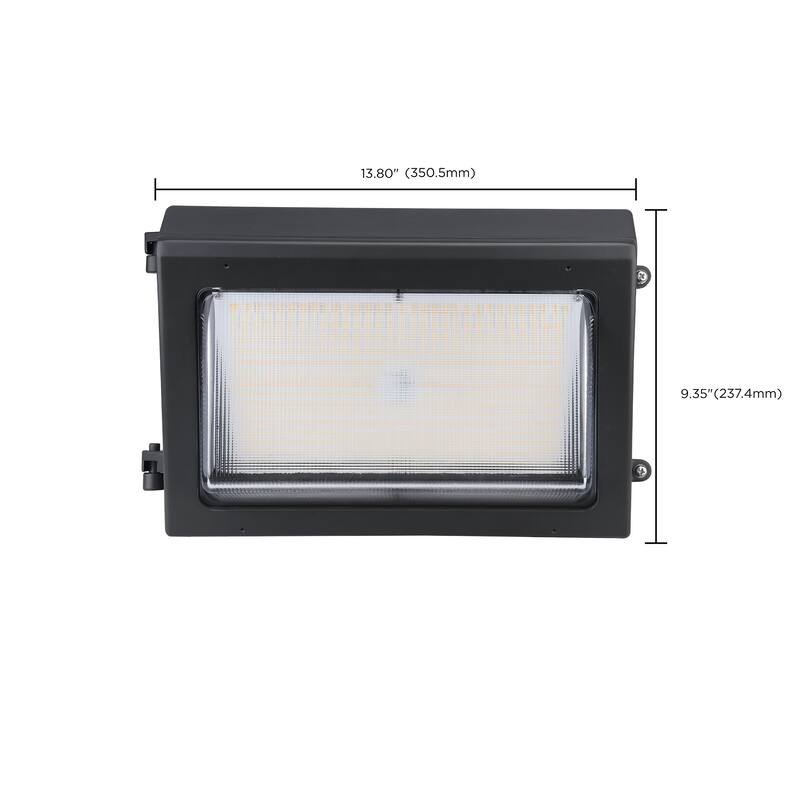 Emergency Architectural LED Wall Pack CCT Selectable 3K/4K/5K Wattage Adjustable Bypassable Photocell 120-277 Volt - Bronze