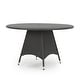 preview thumbnail 11 of 13, Corsica Outdoor Round Dining Table by Christopher Knight Home - 48.00" L x 48.00" W x 28.25" H