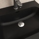 preview thumbnail 64 of 66, Wall-Mounted Bathroom Vanity in Evita Oak with Integrated Black Sink