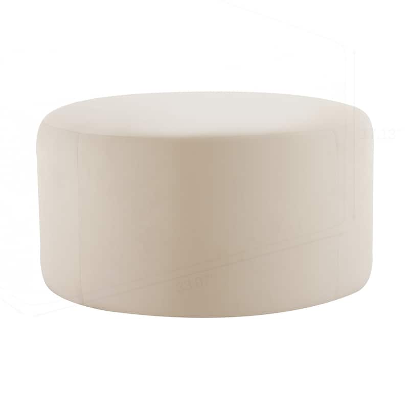 Velvet Round Ottoman