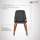 preview thumbnail 16 of 62, Brinley Walnut or Black Wood Upholstered Dining Chair