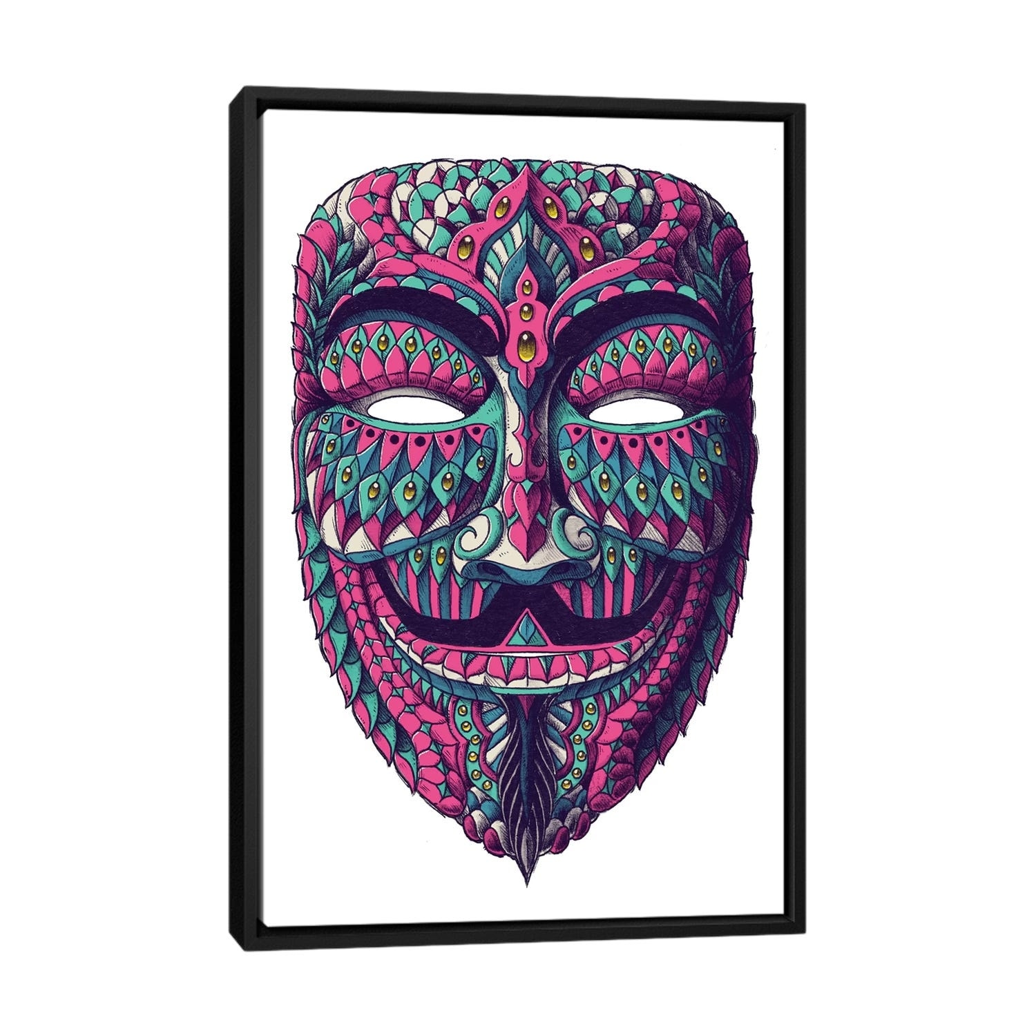 Bioworkz Canvas Prints - Anonymous Mask in Color I ( Fashion > Costumes art) - 26x18 in