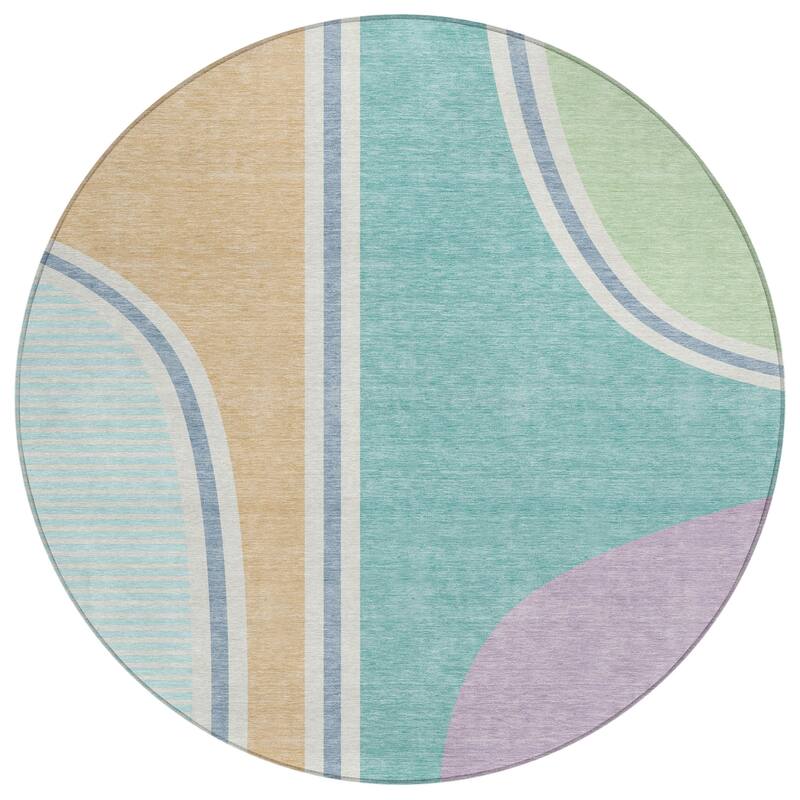 Machine Washable Indoor/ Outdoor Contemporary Keely Chantille Rug