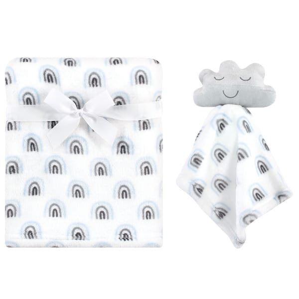 slide 1 of 1, Hudson Baby Infant Boy Plush Blanket with Security Blanket, Cloud Boy, One Size - Cloud Boy - One Size One Size - Cloud Boy