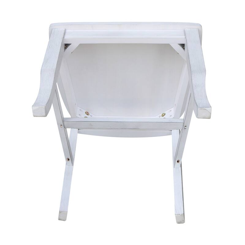Double X-Back Solid Wood Chairs - Set of 2