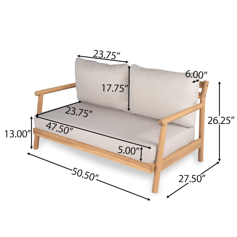 Christopher Knight Home - Delano Outdoor Acacia Wood Patio Set