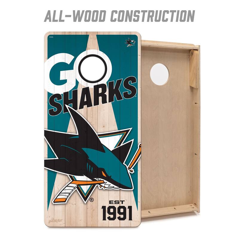 San Jose Sharks NHL 2x4 Cornhole Board Set