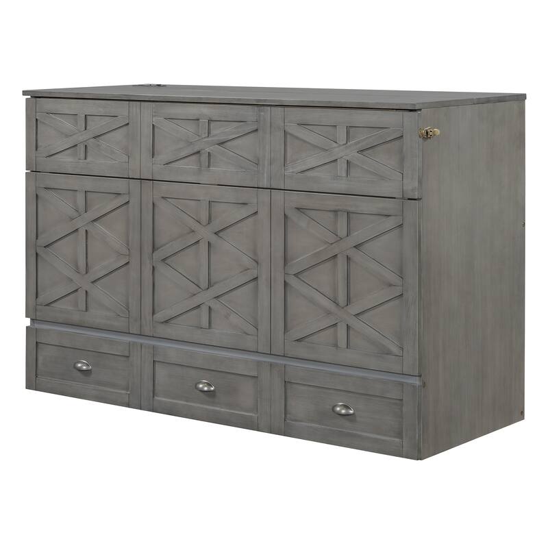 Modern Murphy Bed with Versatile Storage Drawers