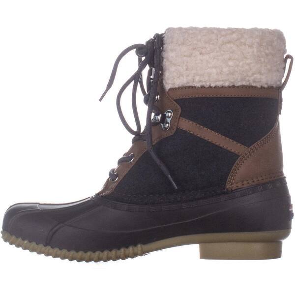 Shop Tommy Hilfiger Rian2 Lace Up Dock Boot Rain Boots Dark Gray