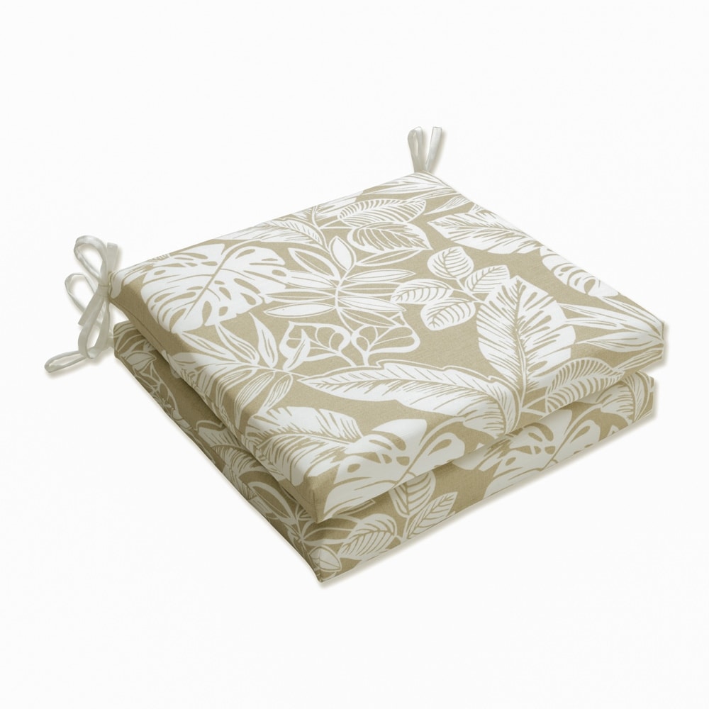 Delray Natural Squared Corners Seat Cushion Set of 2 20 X 20 X