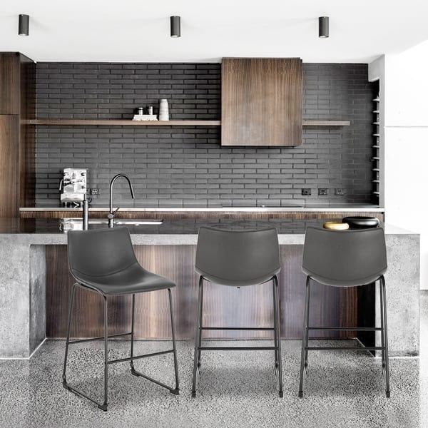 slide 1 of 27, EdgeMod Brinley Steel Counter Stools (Set of 3)