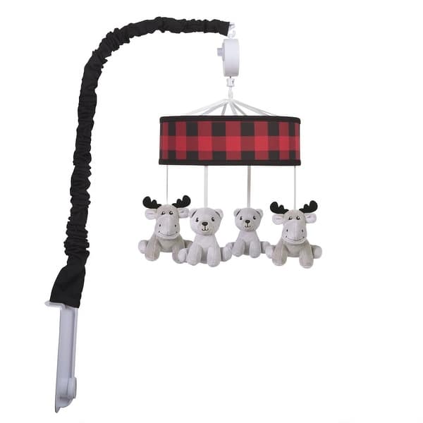 slide 2 of 4, Buffalo Check Musical Crib Mobile - 15 in x 24 in x 10 in