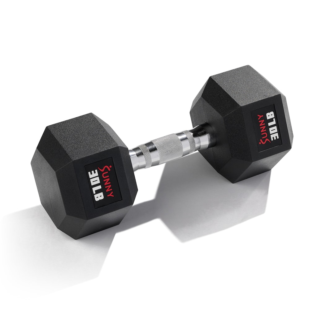 Sunny Health & Fitness Core Fit Hex Style Dumbbells 30-Pound (Single) - SF-DB03-30 - 13.31Lx6.57Wx5.79H