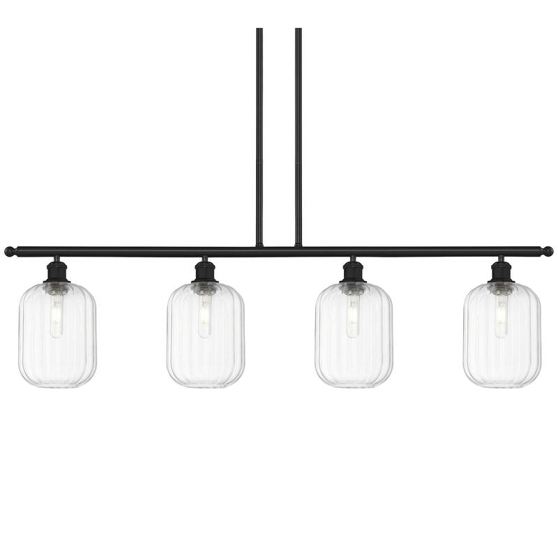 Innovations Lighting 516-4I-13-48 Preston Linear Preston 4 Light 48" - Matte Black / Clear
