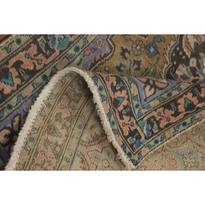 Hand Knotted Oriental 100% Wool Carpet Traditional Medallion Oranges & Rust Tabriz Area Rug - 5' 2'' X 3' 3''