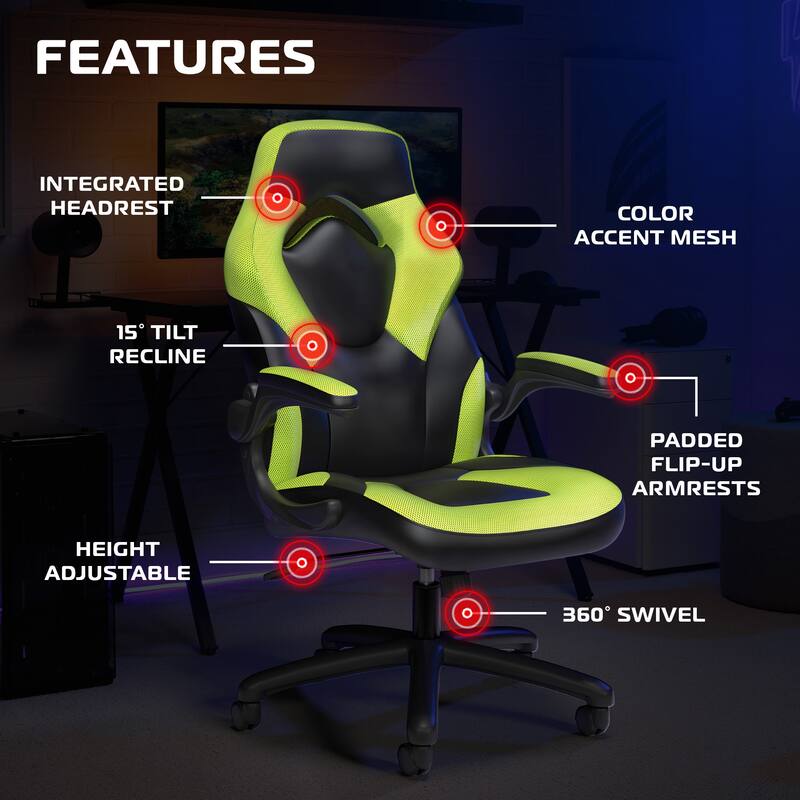 RESPAWN 3085 Ergonomic Gaming Chair, High Back PC Computer Desk Office Chair, Flip-up Arms