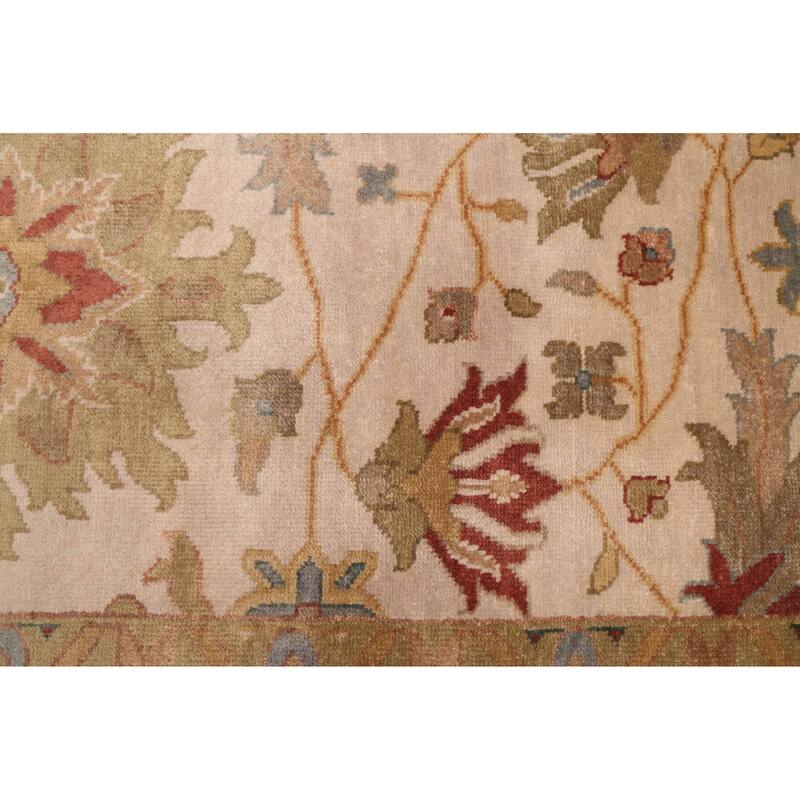 ECARPETGALLERY Hand-knotted Jules Serapi Beige, Ivory Wool Rug - 8'11 x 11'11