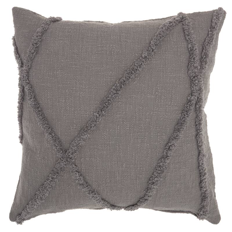 Mina Victory Distressed Diamond Boho Throw Pillow