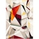 preview thumbnail 45 of 69, SAFAVIEH Porcello Thinh Mid-Century Modern Abstract Rug 4' x 6' - Light Grey/Orange - Rectangle