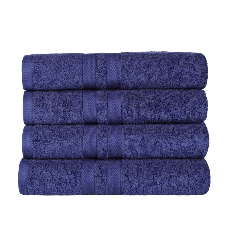 Blue Nile Mills Geneva Cotton Solid Bath Towel, Set of 4