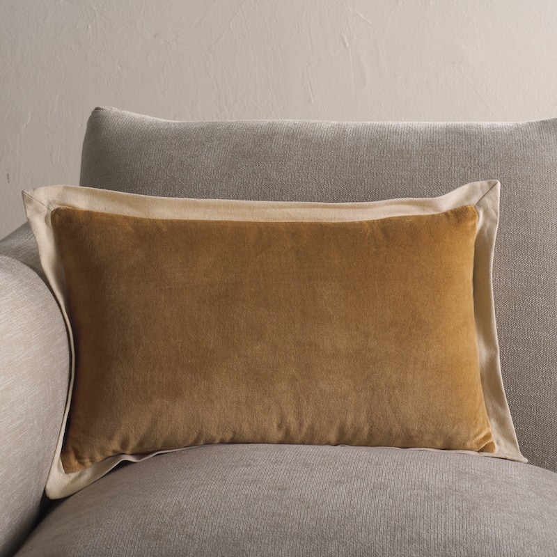 SAFAVIEH Home Jordy Decorative Pillow - Camel/Natural - 12x20-inch Rectangle