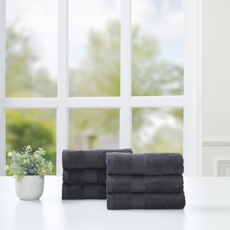 Fabstyles Luxury Hand Towels 16 x 28 Inches Set of 6 - 16x28