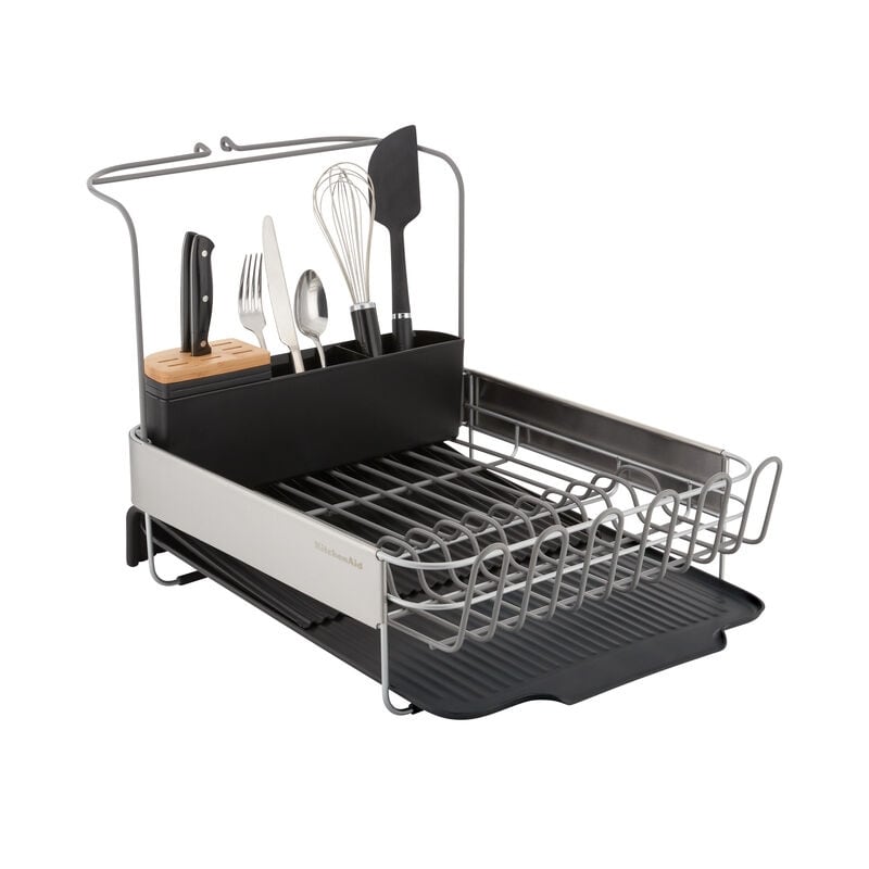 KitchenAid Full Size Expandable Dish Drying Rack 24 Inch On