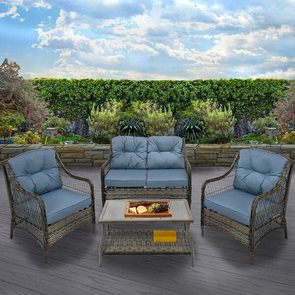 Litherland Collection 4-Piece All-Weather Chat Set by National