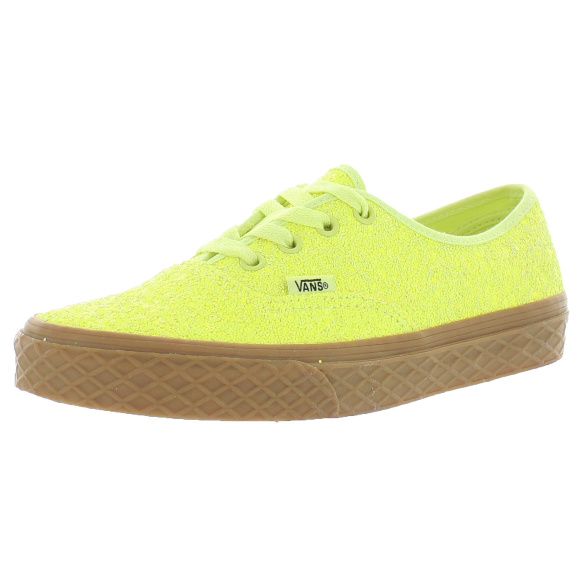 yellow glitter vans