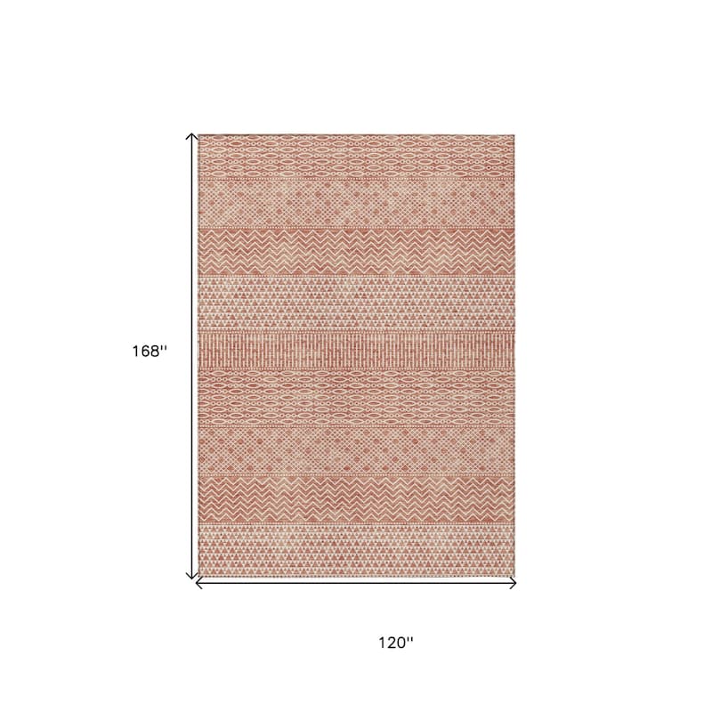HomeRoots Chevron Modern Rectangle Outdoor Rug
