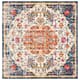 SAFAVIEH Madison Sabire Boho Medallion Distressed Rug - 6'7" x 6'7" Square - Ivory/Orange