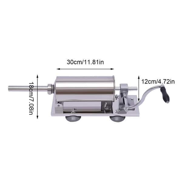 4L Manual Stainless Steel Horizontal Sausage Stuffer Bed Bath