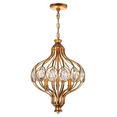 Altair 3 Light Chandelier With Antique Bronze Finish - Antique Bronze