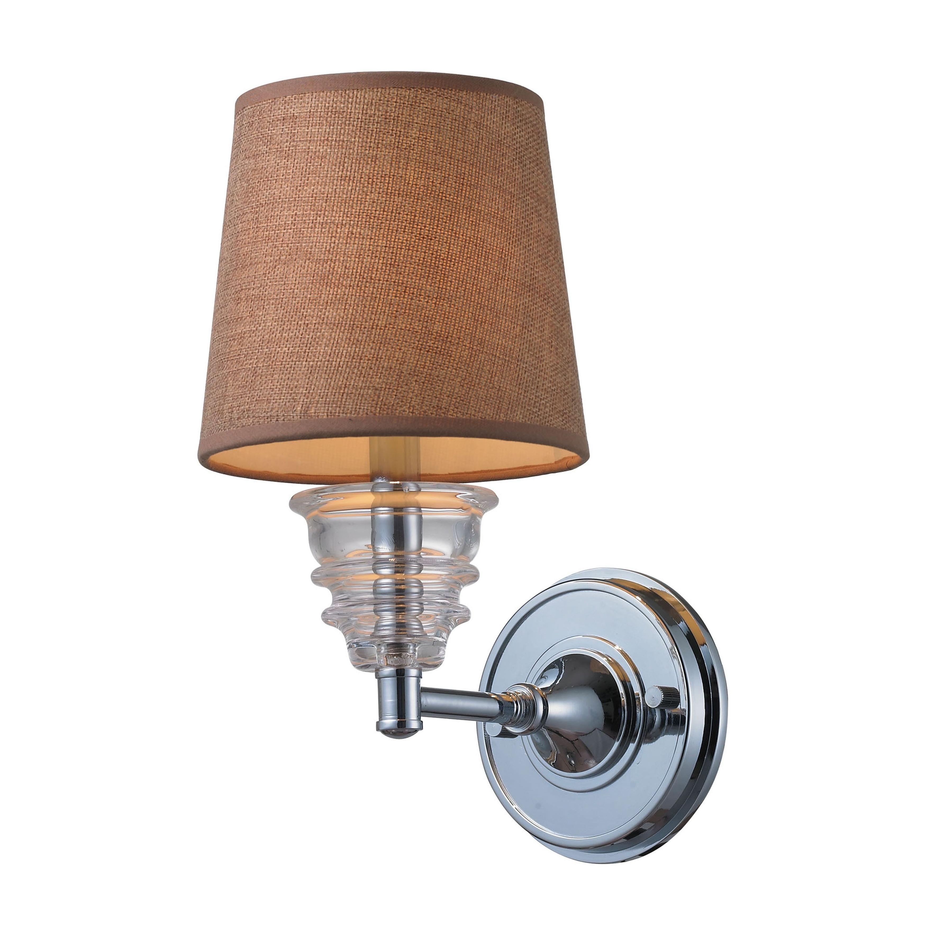 Insulator Glass 13" High 1-Light Sconce - Polished Chrome - 13 inch Tall