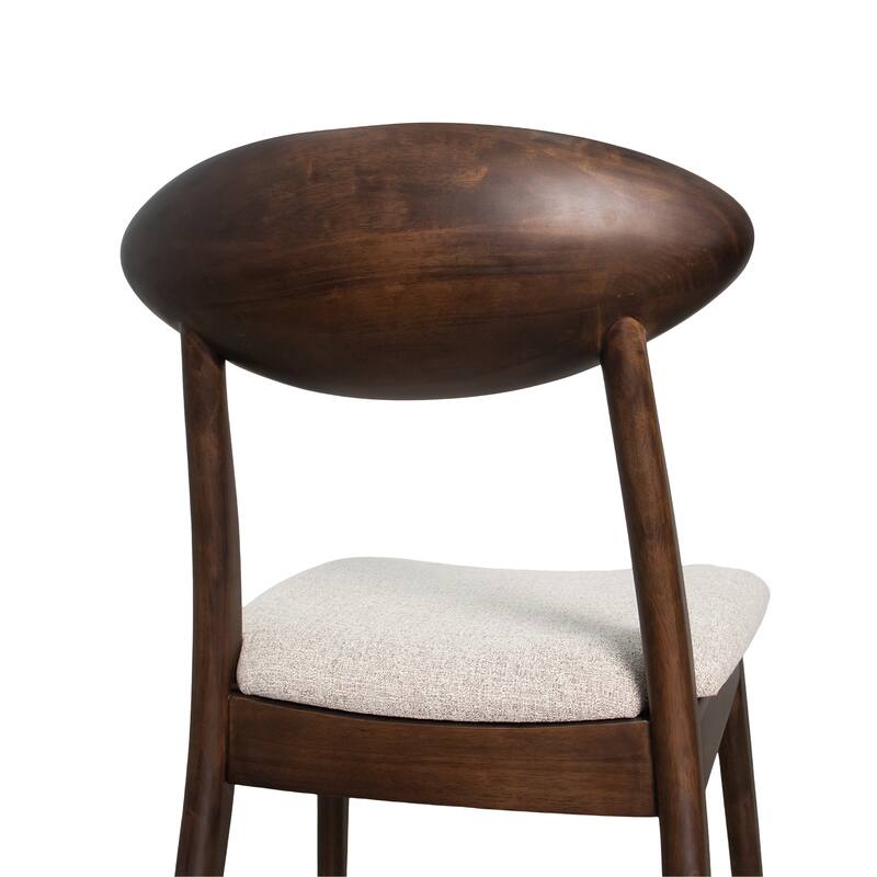 Furniture of America Abigail V Mid-century Modern Rich Walnut Handmade Rubberwood Counter Height Dining Chairs (Set of 2)