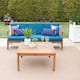 Option Teak + Blue Cushion