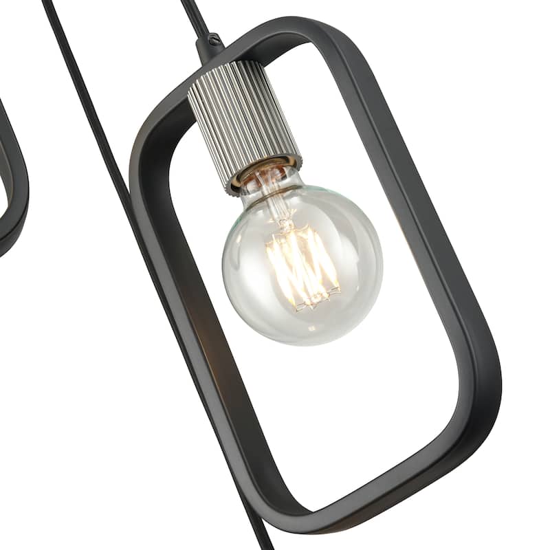 Dylan 39-inch Wide 4-Light Linear Chandelier in Matte Black