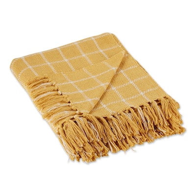 DII Checked Plaid Decorative Throw