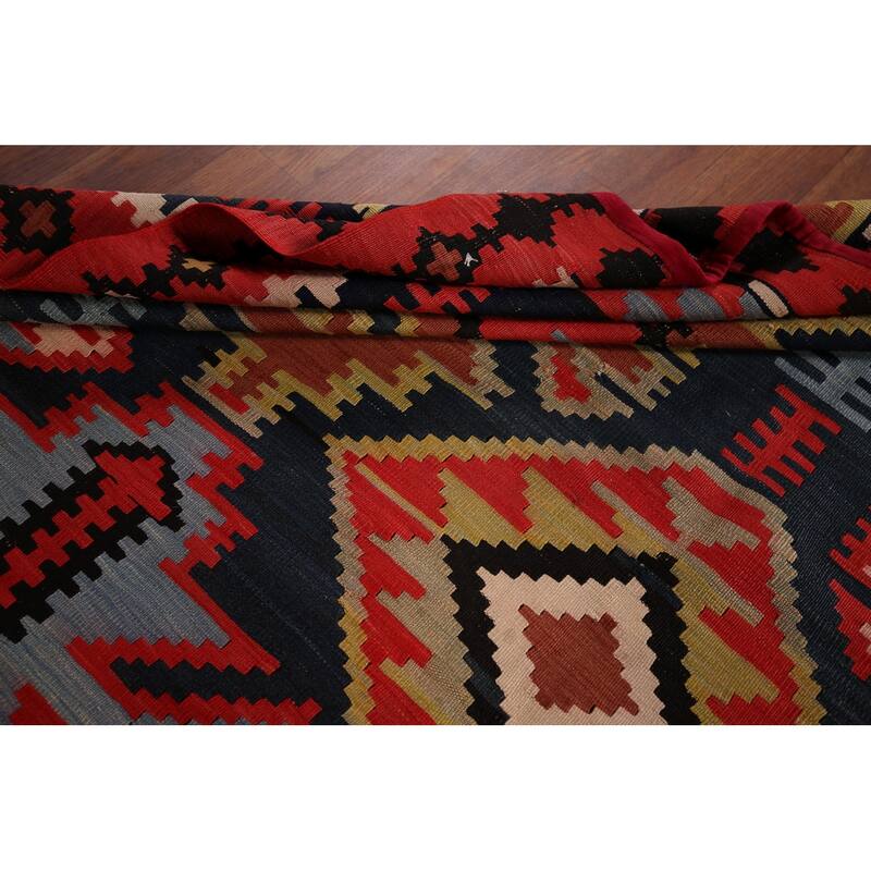 Vegetable Dye Shirvan Antique Area Rug Hand-Woven Wool Carpet - 5'6" x 11'5"