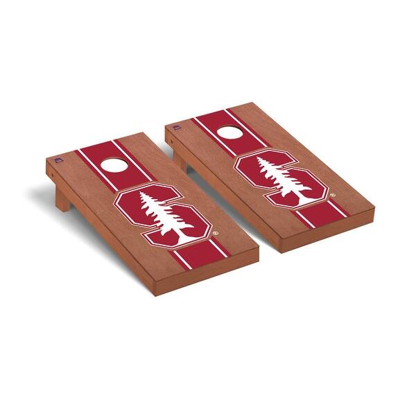 slide 2 of 5, Stanford Cardinal Rosewood Cornhole Board Set