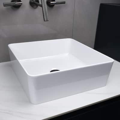 15.16''x15.16''x5.12'' Square Vessel Bathroom Sink